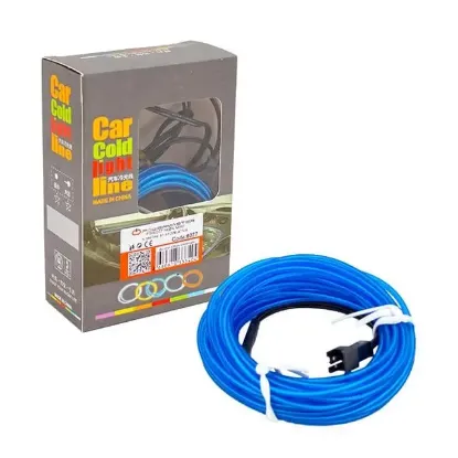Powermaster 5 Metre 5 Volt USB Adaptörlü Neon Mavi İp Aydınlatma PM-6077 resmi