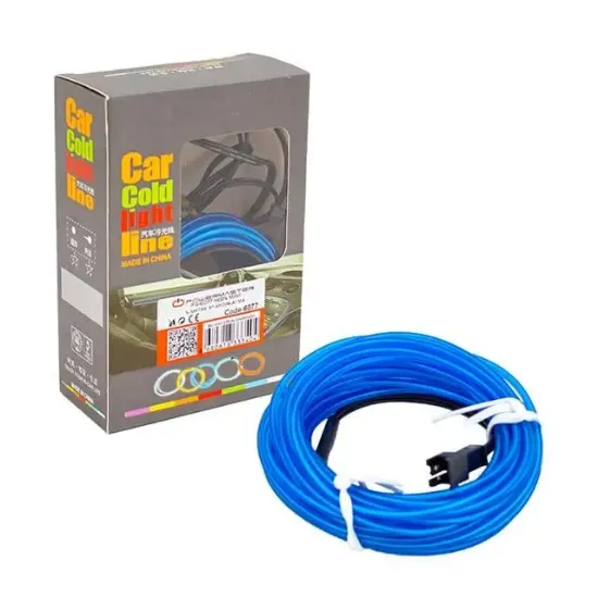 Powermaster 5 Metre 5 Volt USB Adaptörlü Neon Mavi İp Aydınlatma PM-6077 resmi