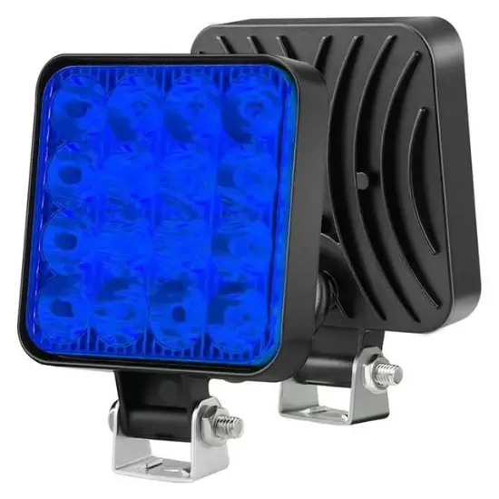 PowerMaster PM-25309 SUV - Off Road - Motosiklet Farı Sis Lambası Mavi LED 12 Volt 48 Watt resmi