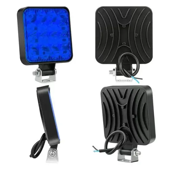PowerMaster PM-25309 SUV - Off Road - Motosiklet Farı Sis Lambası Mavi LED 12 Volt 48 Watt resmi