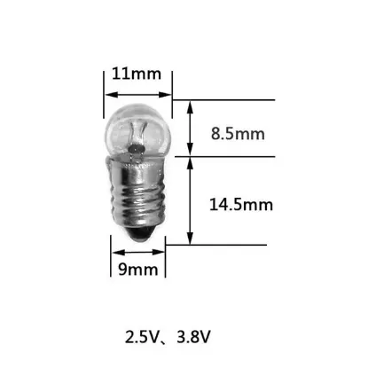 Mini Fener Ampul 2.5V Vidalı 50'li Paket resmi