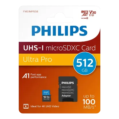 PHIIPS 512GB MICRO SDXC 100 MB/S C10 FM51MP65B/00 resmi