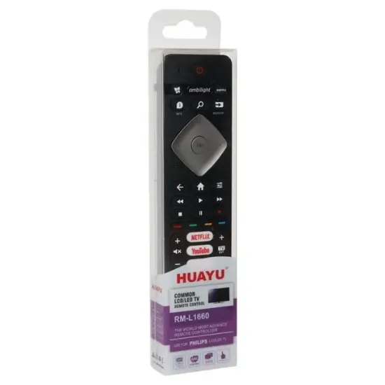 Huayu Philips RM-L1660 RC4498 RC4501 YKF291-003 Netflix-Youtube-Rakuten Tv Tuşlu Lcd Led Tv Kumanda (Ses Komutsuz) resmi