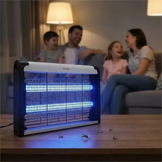 Asonic S26 20W 2000V Çift Koruma Camlı LED Zincir Askılı Sanayi Tipi Sinek Öldürücü (XL Boy) resmi