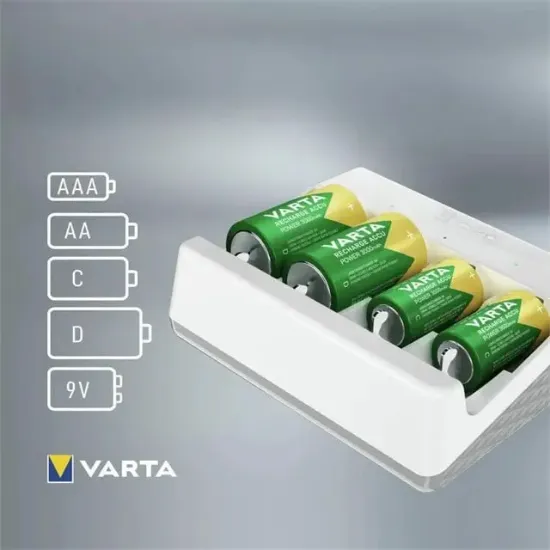 Varta 57658 Universal Charger Type-C USB Çoklu 5'li Pil Şarj Cihazı (AA / AAA / C / D / 9V) resmi