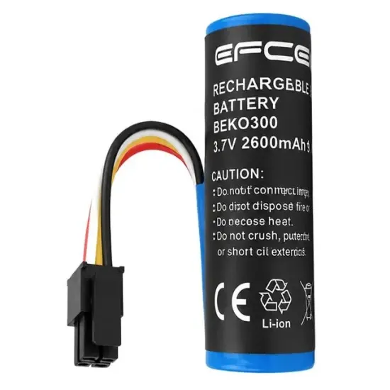 Efcell BEKO 300 TR 3.7V / 3.6V 2600mAh 9.62Wh 4 Pin Soketli Li-Ion Yazar Kasa POS Batarya Pili (VPS906R) resmi