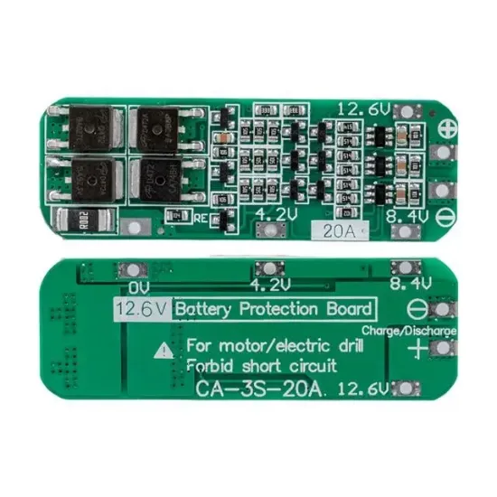 Weko 11.1V 12V 12.6V 18650 Lityum Pil Şarj Koruma Kartı - 3S 20A Matkap BMS resmi