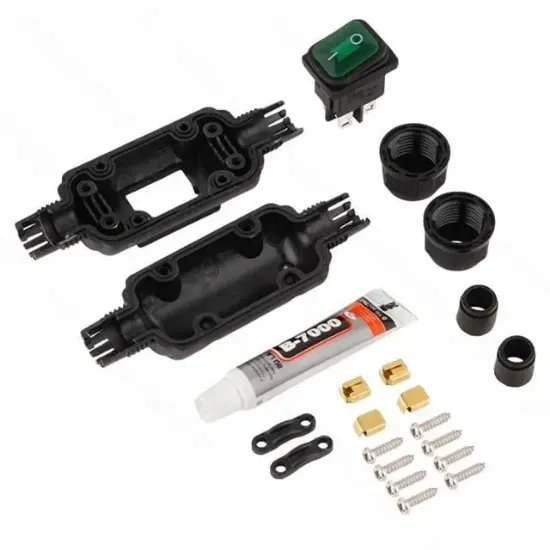 PowerMaster PM-26935 Su Geçirmez Siyah Kablo Switch 4 Pin resmi