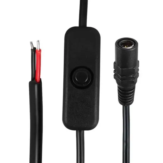 PowerMaster PM-26710 Anahtarlı  5.5*2.5 Mm Uç DC Kablo 30 Cm resmi