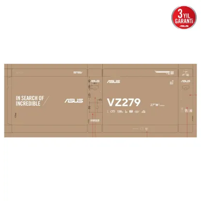 27 ASUS VZ279HG 1MS 120HZ HDMI VGA IPS ÇERÇEVESİZ ULTRA SLIM resmi