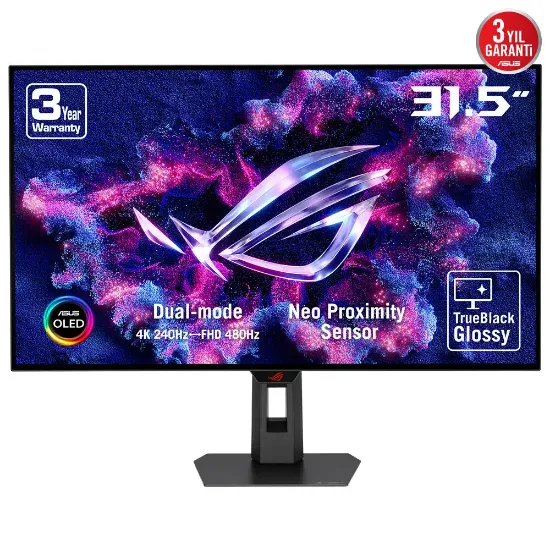 31.5 ASUS ROG STRİX OLED XG32UCWMG 4K 240HZ / FHD 480HZ 0.03MS HDR10 DUAL MODE WOLED GAMİNG MONİTÖR resmi