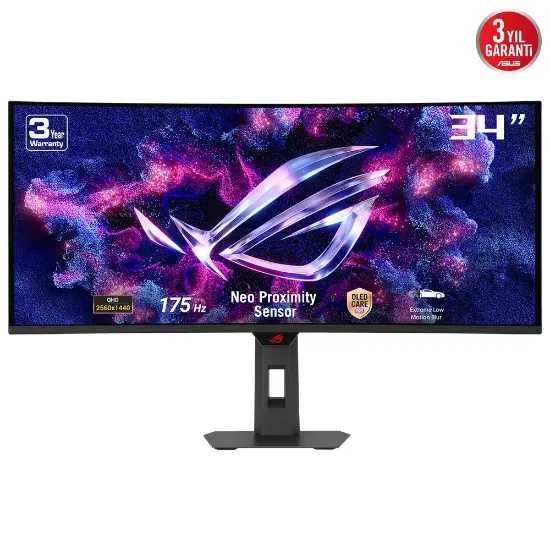 34 ASUS ROG STRİX XG34WCDG 175HZ 0.03MS UWQHD ADAPTİVE-SYNC OLED CURVED GAMİNG MONİTÖR resmi