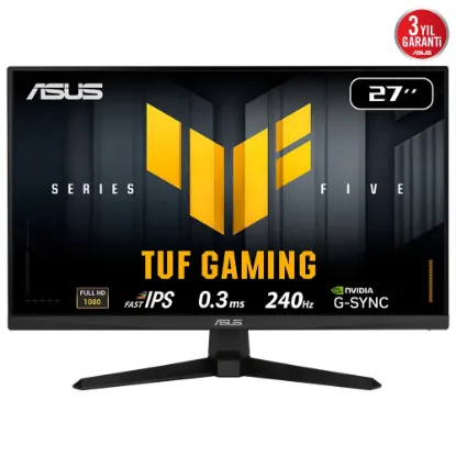 27 ASUS TUF GAMING VG279QM5A 0.3MS 240HZ GAMING AL ELMB SYNC YÜKSEKLİK AYARLI FHD FAST IPS resmi