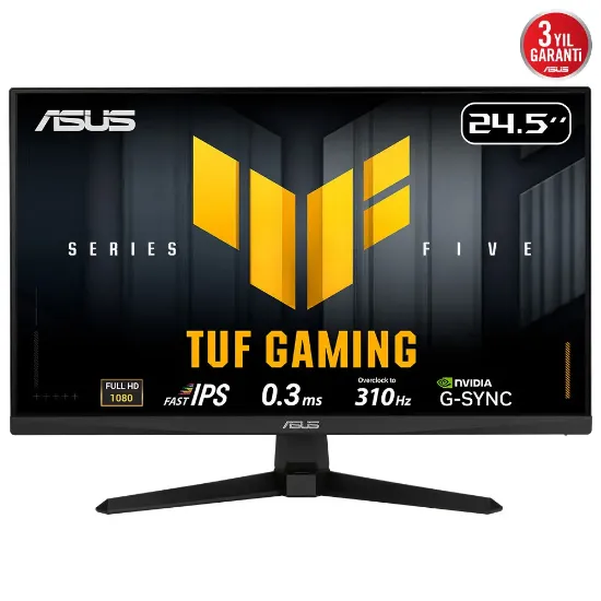 24.5 ASUS TUF GAMING VG259QMR5A 0.3MS 310HZ GAMING AI ELMB SYNC FHD FAST IPS  resmi