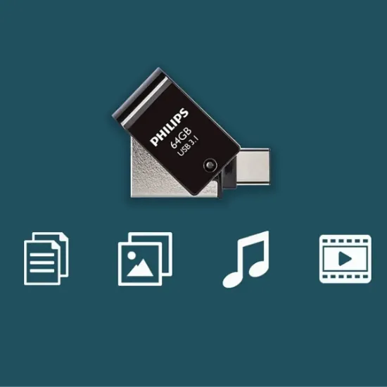 PHILIPS 64GB USB3.1 TYPE-C 100/150 MB/S FM64DC152B resmi
