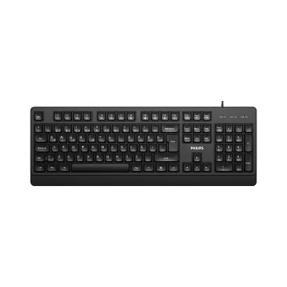 PHILIPS KABLOLU KLAVYE SPK6247B SİYAH resmi