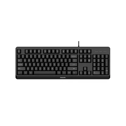 PHILIPS KABLOLU  KLAVYE SPK6207BLB SİYAH resmi