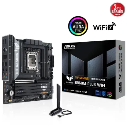 ASUS TUF GAMING B860M-PLUS WIFI LGA1851 DDR5 DP HDMI MATX ANAKART resmi