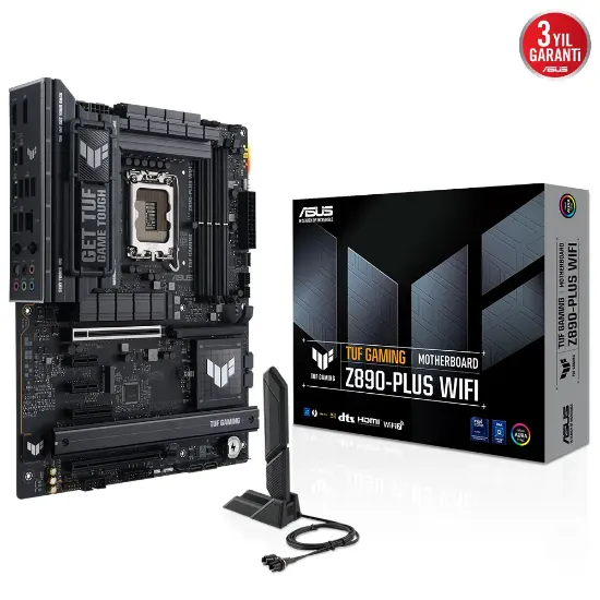 ASUS TUF GAMING Z890-PLUS WIFI DDR5 4XM2 USB3.2 RGB LAN ATX resmi