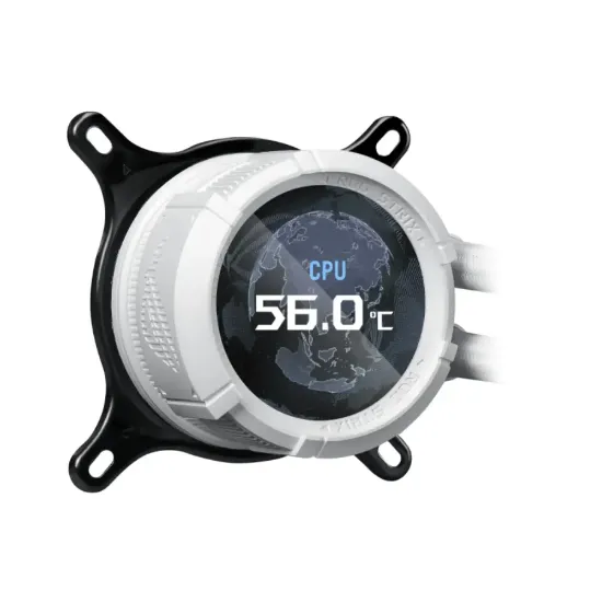 ASUS ROG STRIX LC III 360 ARGB LCD BEYAZ 360MM SIV resmi