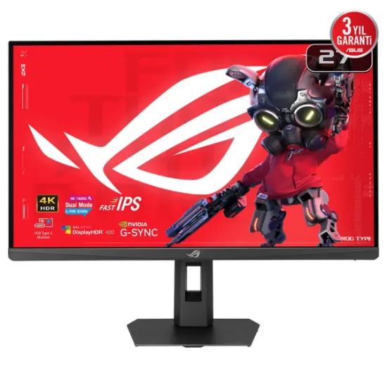 27 ASUS ROG STRIX XG27UCSR 4K 160HZ | FHD 324HZ DUAL MODE  0.03MS PİVOT  FREESYNC G-SYCN UYUMLU FAST IPS GAMİNG (OYUNCU) MONİTÖR resmi