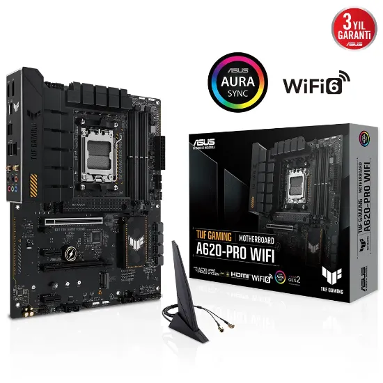 ASUS TUF GAMING A620-PRO WIFI DDR5 6400MHZ HDMI DP  M.2 ATX resmi