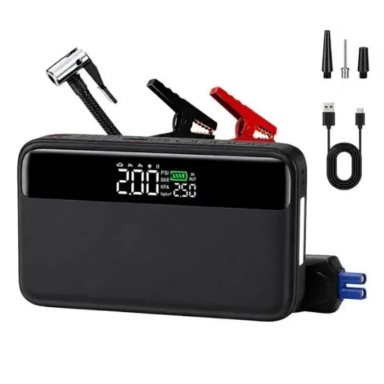 Powermaster N33 Lastik Hava Kompresörlü Akü Takviye Cihazı 65W Fast Powerbank resmi
