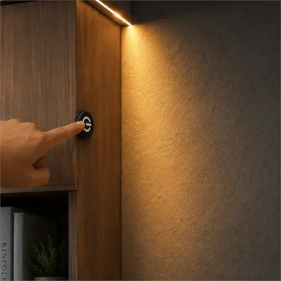 Powermaster PM-30787 12V DC 10mm Gömme Dokunmatik LED Dimmer Kontrolcüsü Switch Buton Siyah resmi