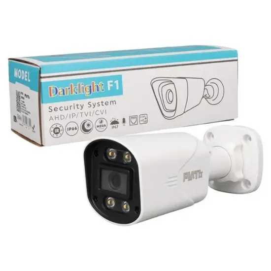 Plato PL-29098 5MP 2.8MM 4 Warmled Fullcolor Plastik Kasa AHD Analog Bullet Güvenlik Kamerası resmi