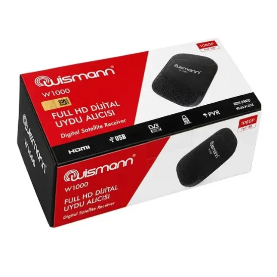 Wismann Tiny Plus W1000 8000 Kanal TKGS Destekli Full HD USB HDMI Dijital Mini Uydu Alıcısı resmi