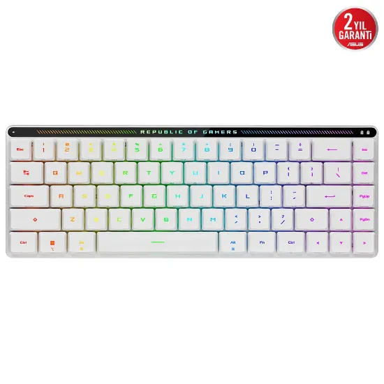 ASUS ROG FALCHION RX WL LP RD TR BEYAZ KLAVYE resmi