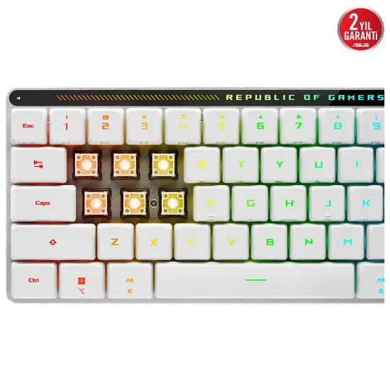 ASUS ROG FALCHION RX WL LP RD TR BEYAZ KLAVYE resmi