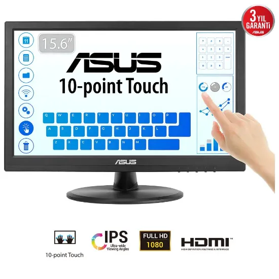 16 ASUS VT169HE 5MS 60HZ FHD10-NOKTA DOKUNMATİK  resmi