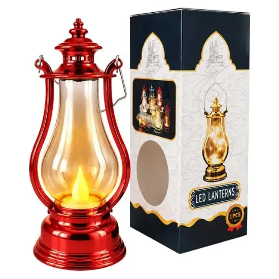 Powermaster PM-38887 Nostaljik LED Mini Gaz Lambası Tasarımlı Pilli Dekoratif Aydınlatma resmi