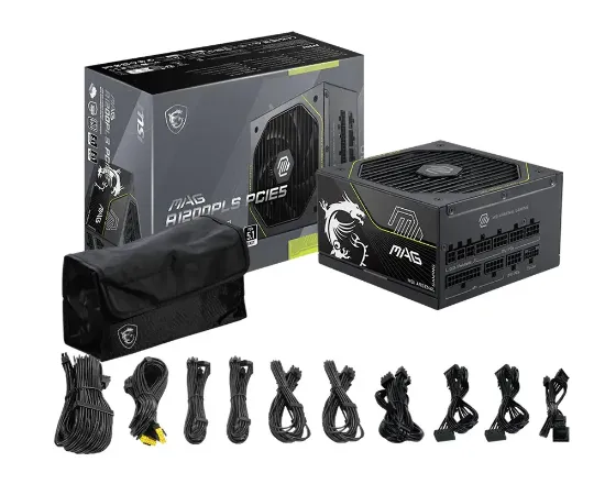 MSI MAG A1200PLS PCIE5 1200W 80+ Platinum Power resmi