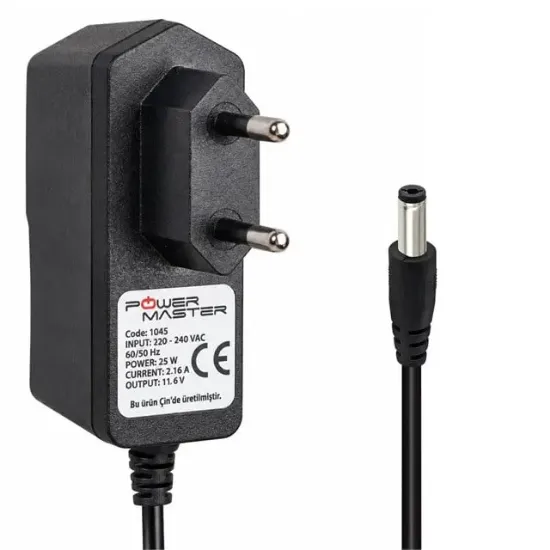 Powermaster PM-1045 11.6 Volt - 2.16 Amper 5.5*2.5 Mm Uçlu Plastik Kasa Adaptör (Verifone Yazar Kasa Pos Cihazı) resmi