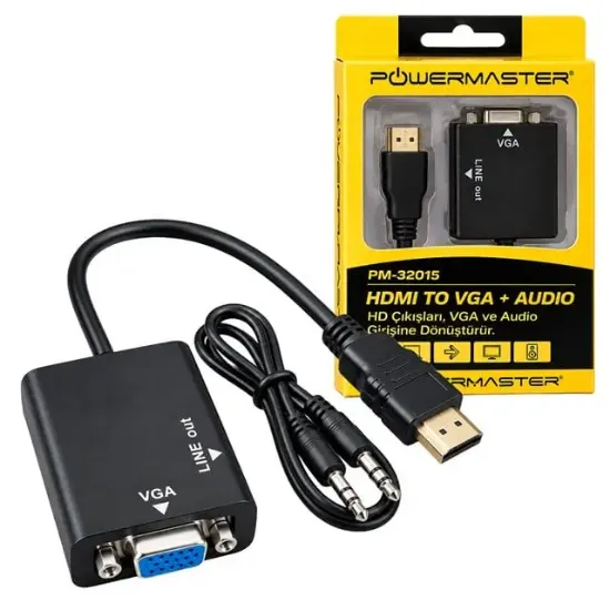Powermaster HDMI To Vga+Audio Çevirici resmi
