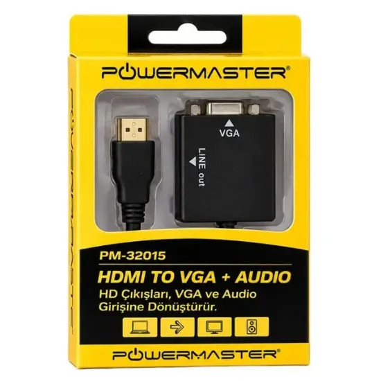 Powermaster HDMI To Vga+Audio Çevirici resmi