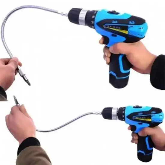 PowerMaster PM-20507 Esnek Bükülebilir Matkap Uzatma Hortumu 1/4 Bits Ucu 400mm resmi