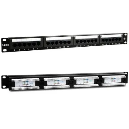 S-Link SL-F624 24’lü FTP Cat6 Patch Panel resmi