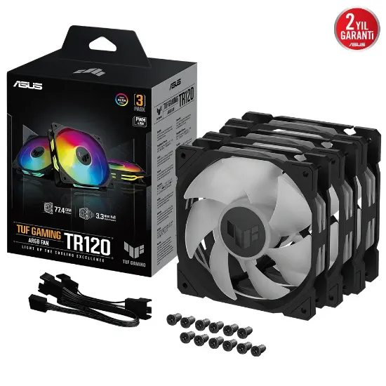 ASUS TUF TR120 120MM ARGB 3IN1 SIYAH KASA FANI resmi