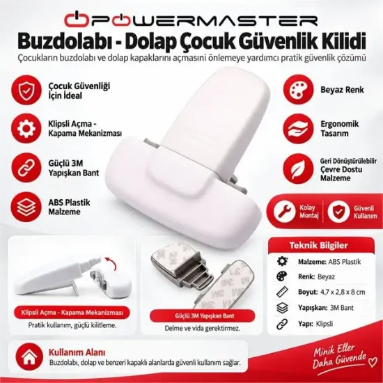 Buzdolabı - Dolap Çocuk Güvenlik Kilidi resmi