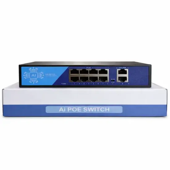 EZCOOL EZ-08PSF 8 PORT 8xFE+2xGE GİGABİT POE SWİTCH 120W resmi