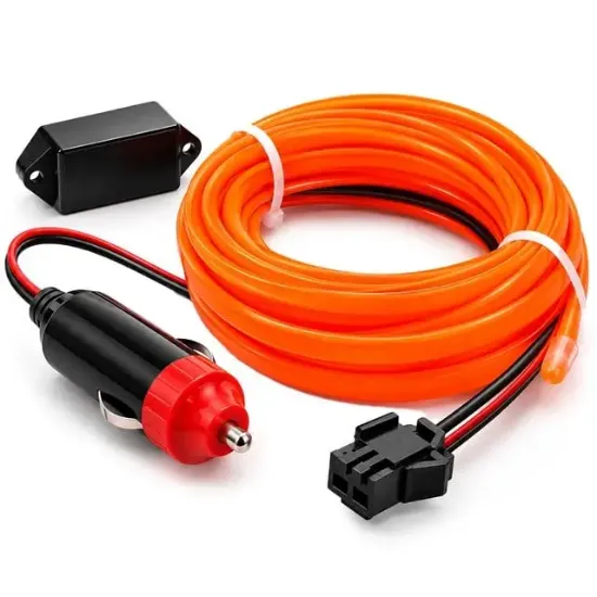 Powermaster 5 Metre 5 Volt USB Adaptörlü Neon Oranj İp Aydınlatma PM-6084 resmi