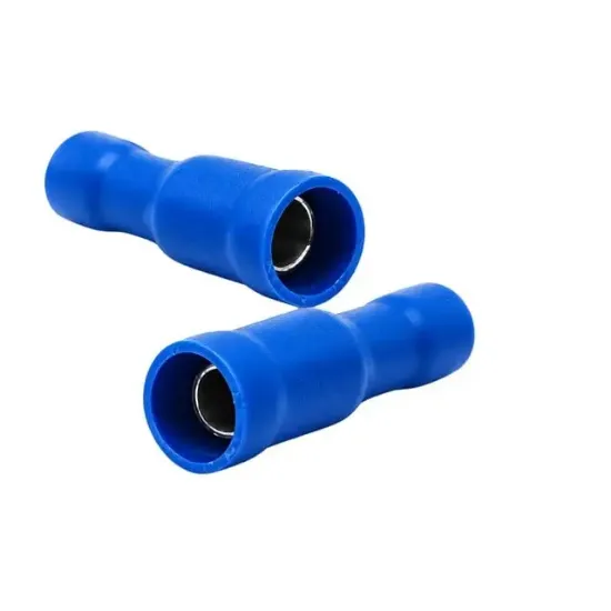 PowerMaster PM-39054 1,5-2,5MM2 Kesit 24x7x5mm Soket Mavi İzoleli Kablo Pabucu (100'lü Paket) resmi