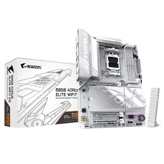 GIGABYTE ANAKART AMD AM5 ATX B850 AORUS ELITE ICE WF7 ANAKART resmi