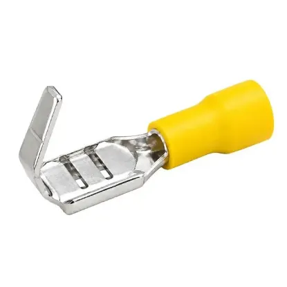PowerMaster PM-39076 4-6mm2 Kesit 26x7x6mm Soket Sarı İzoleli Kablo Pabucu (100'lü Paket) resmi
