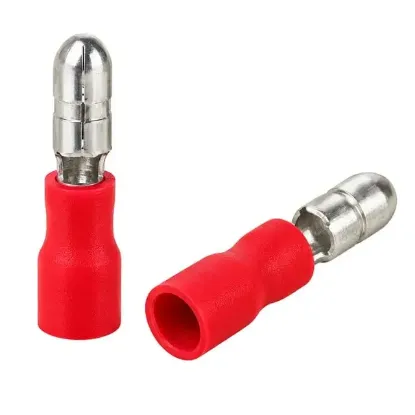 PowerMaster PM-39072 0,5-1,5mm2 Kesit 21x4x4mm Soket Kırmızı İzoleli Kablo Pabucu (100'lü Paket) resmi