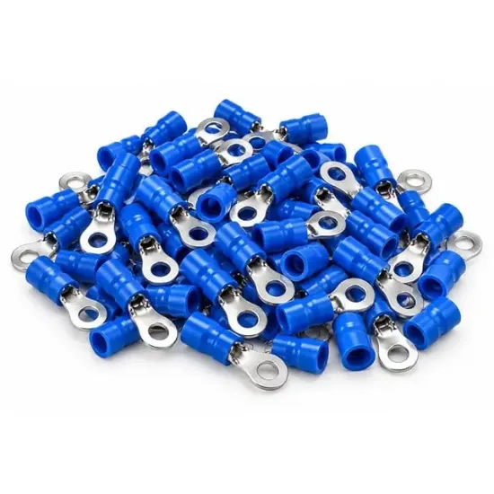 PowerMaster PM-39060 1,5-2,5mm2 Kesit 20x6,5x6,5mm Soket Mavi İzoleli Kablo Pabucu (100'lü Paket) resmi