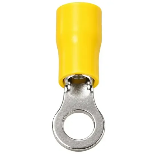 PowerMaster PM-39079 4-6mm2 Kesit 28x12x8mm Soket Sarı İzoleli Kablo Pabucu (100'lü Paket) resmi